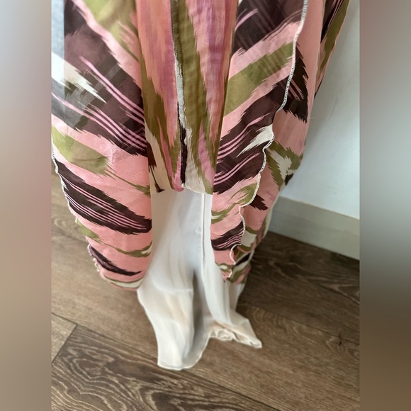 Alexis 100% Silk Elegant Multicolor Maxi Dress - Picture 6 of 13